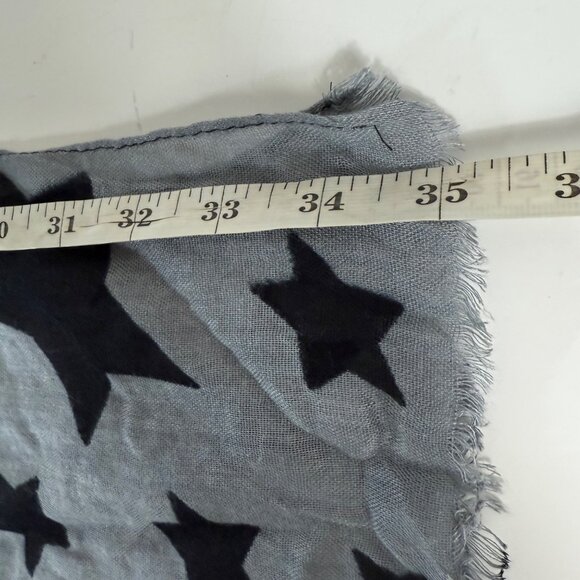 Starry Black White Gradient Scarf By Express Lightweight Colorblock Frayed Hem - Picture 13 of 15